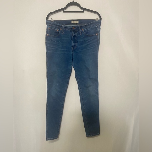 Madewell EUC 9 in high rise medium wash skinny jeans size 32 - Picture 2 of 6